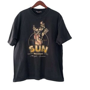 Sun Records Steady Clothing Black Graphic T-Shirt Men Size XL